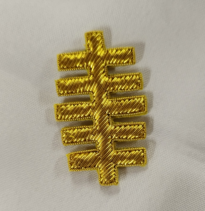 (image for) Knights Templar - Grand Master - Cap Badge - Papal Cross - Embroidered